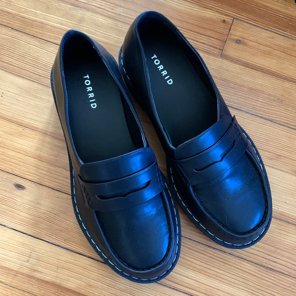 Torrid Loafers-Black-10 WW